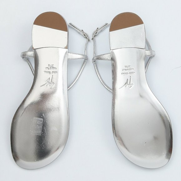 Giuseppe Zanotti Hollie Silver T-strap Sandals - Picture 3 of 7